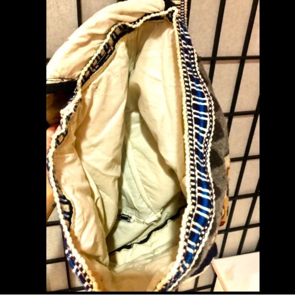 BACKPACK handmade Woven Wool native scene boheimian size16x16 preowned good cond - Picture 10 of 15